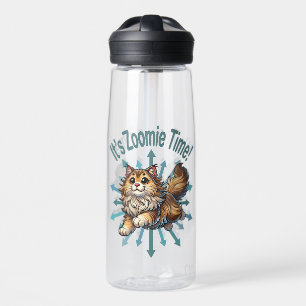 It's Zoomie Time Norwegian Forest Cat Water Bottle