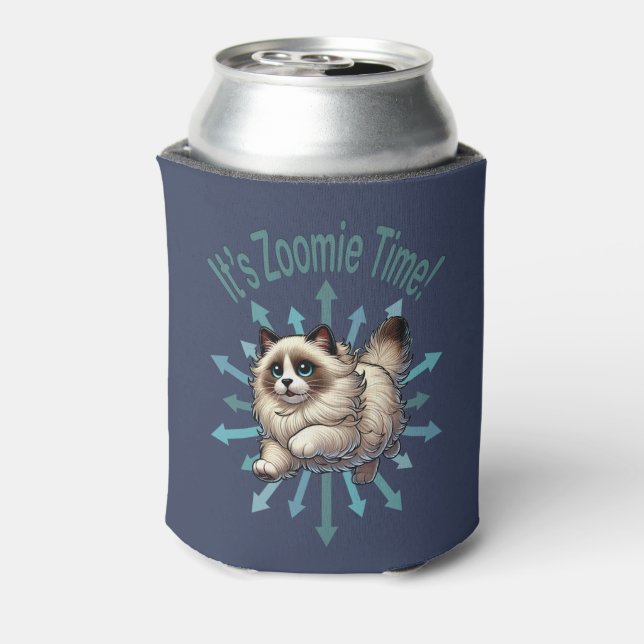 It's Zoomie Time Ragdoll Cat Can Cooler (Can Back)