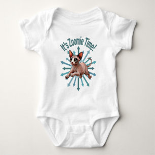 It's Zoomie Time Sphynx Cat Baby Bodysuit