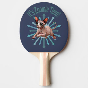 It's Zoomie Time Sphynx Cat Ping Pong Paddle