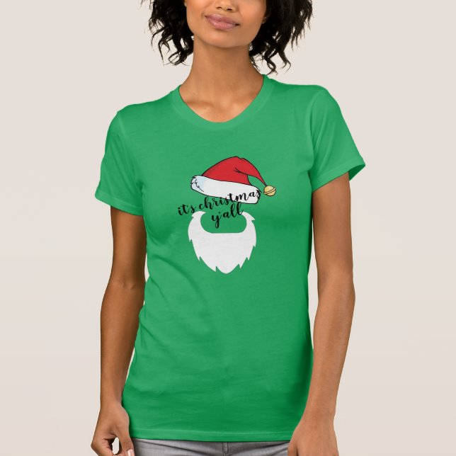 its's Christmas y'all funny holiday party shirt (Front)