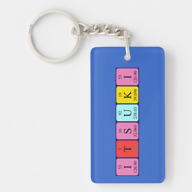 Itsuki periodic table name keyring (Front)