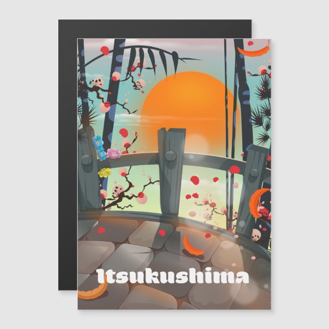 Itsukushima Japan travel poster (Front/Back)