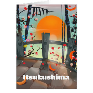 Itsukushima Japan travel poster