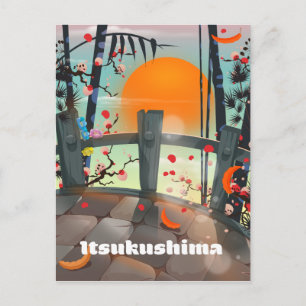 Itsukushima Japan travel poster Postcard