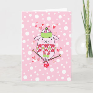 Itty Bitty Knitting Dog Card 5 x 7