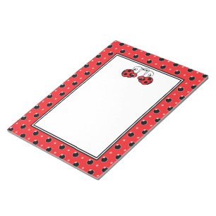 Itty Bitty Ladybug Notepad - Red