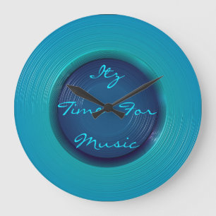 "Itz Time For Music" Text>Music Wall Clocks