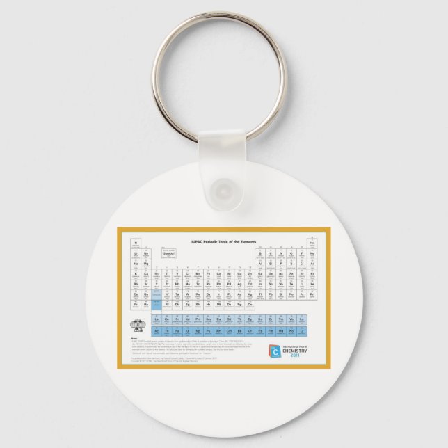 IUPAC Periodic Table New Keychain (Front)
