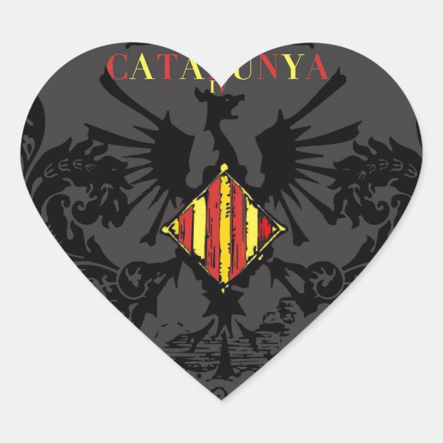 IV CATALUNYA HEART STICKER (Front)