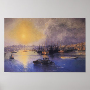 Ivan Aivazovsky- Constantinople Sunset Poster