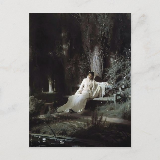 Ivan Kramskoy- Moonlit Night Postcard (Front)