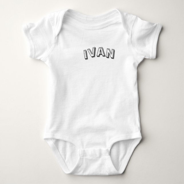Ivan Name, Baby Bodysuit (Front)