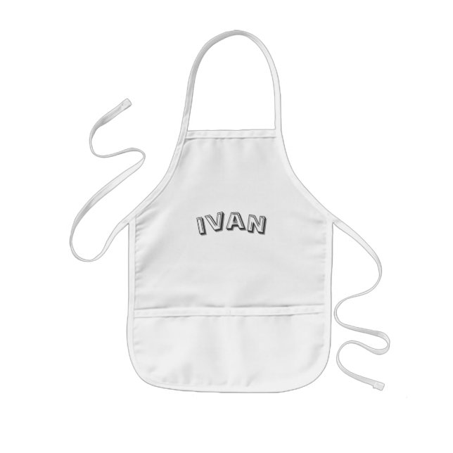 Ivan Name, Kids Apron (Front)