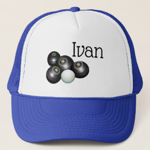 Ivan Name With Lawn Bowls Design, Truckers Hat