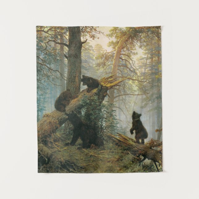 Ivan Shishkin - Morning In A Pine Forest (1889) Tapestry (Front)