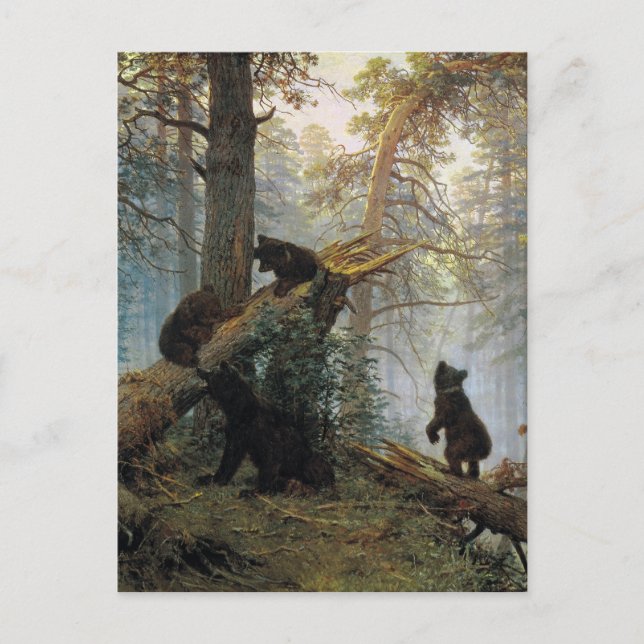 Ivan Shishkin Morning In A Pine Forest Postcard (Front)