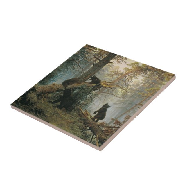 Ivan Shishkin- Morning in a Pine Forest Tile (Side)