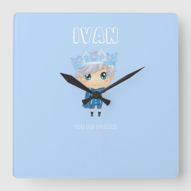 Ivan the ice prince baby wall clock (Front)