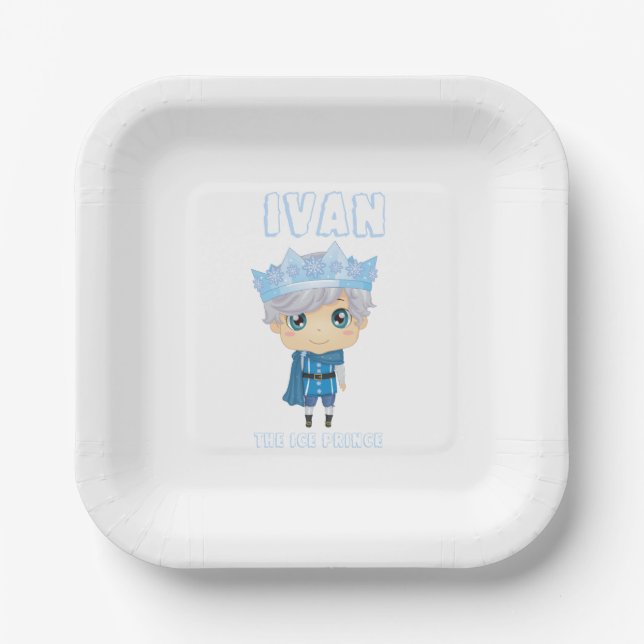 Ivan the ice prince paper plates (Front)