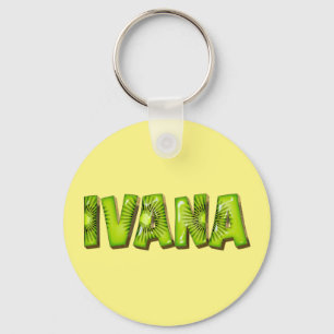 Ivana Name Kiwi Design Keychain