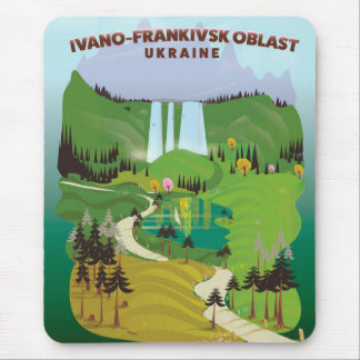 Ivano-Frankivsk Oblast Ukraine travel poster Mouse Pad