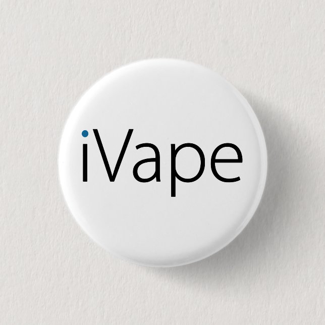 iVape Vaping Electronic Cigarette Fan 1 Inch Round Button (Front)