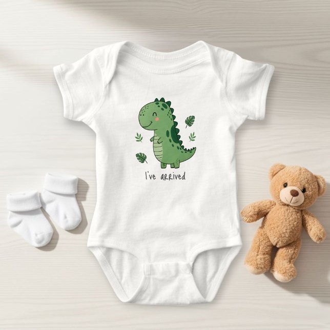 I've arrived Dinosaur Baby Bodysuit - Personalized (Creator Uploaded)