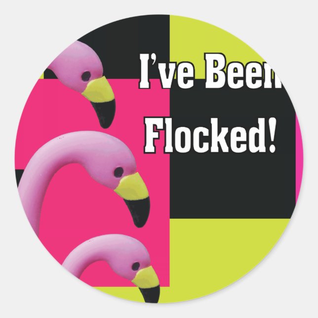 i've been flocked classic round sticker (Front)