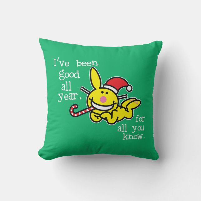 I've Been Good All Year Throw Pillow (Front)