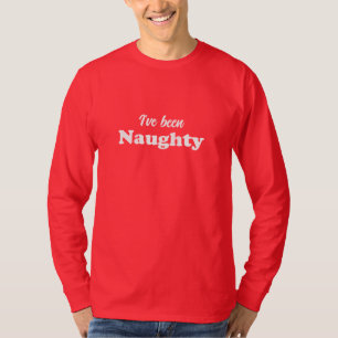 I've been Naughty red white funny cute Christmas T-Shirt