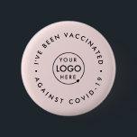 I've been Vaccinated | Business Logo Pink Covid 19 2 Inch Round Button<br><div class="desc">Simple, stylish custom pink business logo "I've been vaccinated against covid-19" quote art design. The perfect symbol to show that your employees and staff have been vaccinated for Covid-19 and received the coronavirus vaccine. Be proud and show you are pro vaccine with this professional design. #vaccinated #covid19 #vaccination #business #logo...</div>