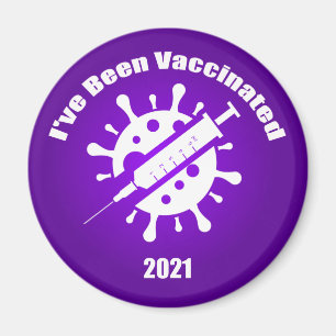 I've Been Vaccinated Purple Magnet