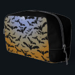 I've Gone Batty For Black Bats & Pretty Moonlight  Dopp Kit<br><div class="desc">Toiletries Dopp Kit Tote Bag all over print style fashion statement accessory printed with a I've Gone Batty For Black Bats & Pretty Moonlight hand drawn graphic artwork drawing design illustration by TheFabricSeal print on demand shop at Zazzle.com #ZazzleMade ©️Original. https://www.zazzle.com/store/thefabricseal This Halloween and anytime of the year classic looking...</div>