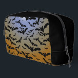I've Gone Batty For Black Bats & Pretty Moonlight Dopp Kit<br><div class="desc">Toiletries Dopp Kit Tote Bag all over print style fashion statement accessory printed with a I've Gone Batty For Black Bats & Pretty Moonlight hand drawn graphic artwork drawing design illustration by TheFabricSeal print on demand shop at Zazzle.com #ZazzleMade ©️Original. https://www.zazzle.com/store/thefabricseal This Halloween and anytime of the year classic looking...</div>