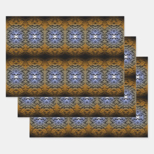 I've Gone Batty For Black Bats & Pretty Moonlight Wrapping Paper Sheet