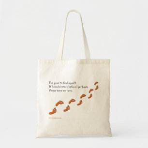 I've Gone to Find Myself Footprint totes