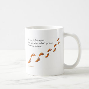 I've Gone to Find Myself Footprints mug