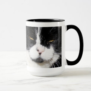 I've got a CATTITUDE! Black and White Cat Mug