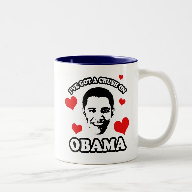 I've got a crush on Obama Two-Tone Coffee Mug (Right)