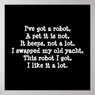 I've got a Robot. Poetry. Poster