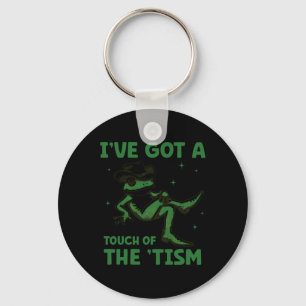 I've Got A Touch Of The Tism Autism Frog Vintage F Keychain