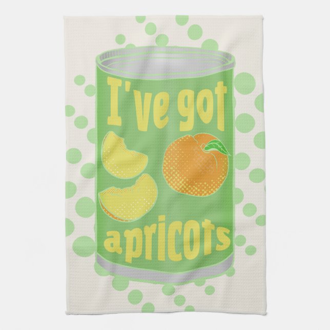I've got apricots Tin of fruit Kitchen Towel (Vertical)