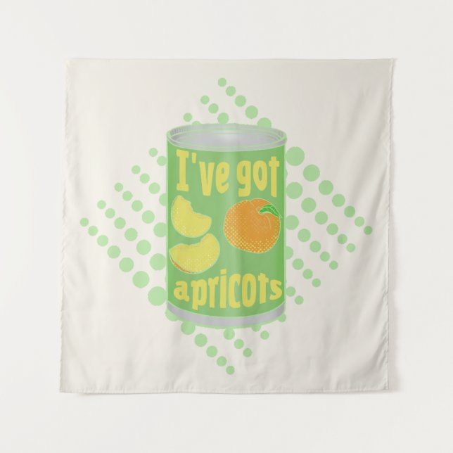 I've got apricots Tin of fruit Tapestry (Front)