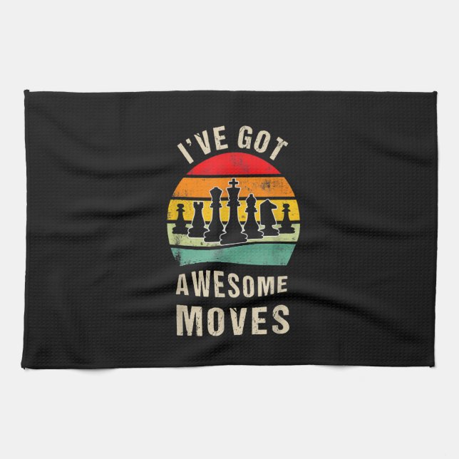 Ive Got Awesome Moves Chess Player Kitchen Towel (Horizontal)