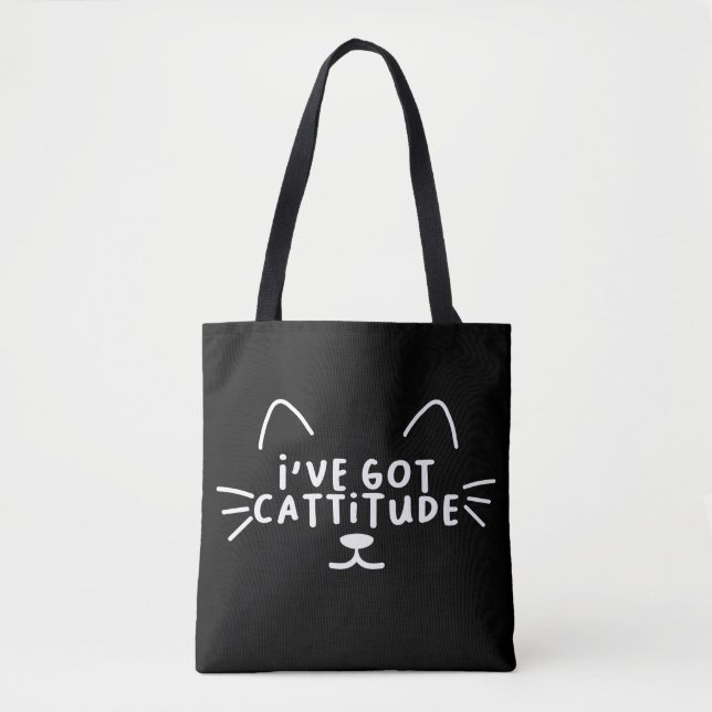 I've Got Cattitude Tote Bag (Front)