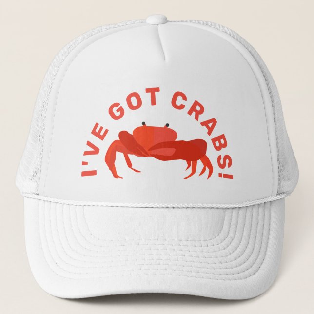 I've Got Crabs Cool Crab T-Shirt Trucker Hat (Front)