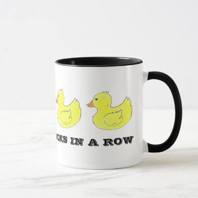 I've Got My Ducks in a Row Yellow Rubber Ducky Mug (Right)