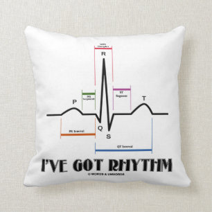 I've Got Rhythm (ECG / EKG Electrocardiogram) Throw Pillow
