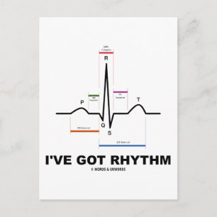 I've Got Rhythm (ECG - EKG Heart Beat) Postcard